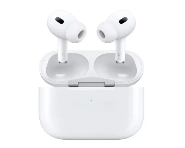 Casti True Wireless Apple AirPods Pro 2 cu MagSafe Case (USB-C) 2023, Bluetooth, ANC, Wateproof IP54, Touch Control (Alb)