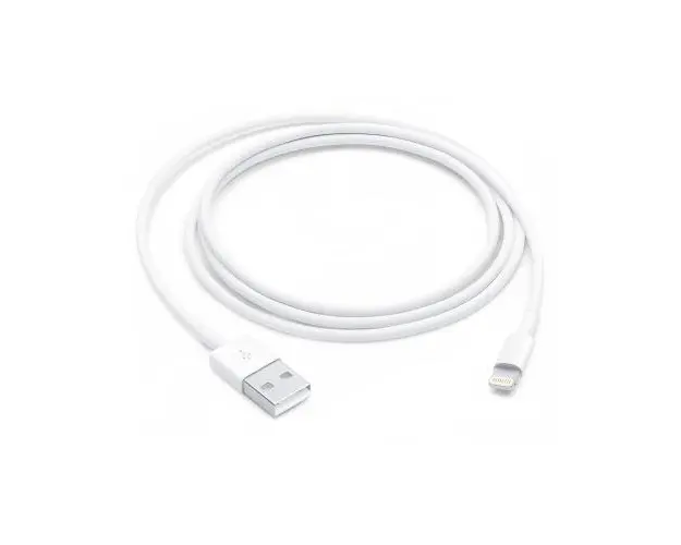 Cablu de date Apple MUQW3ZM/A, Lightning la USB-A, 1m (Alb)