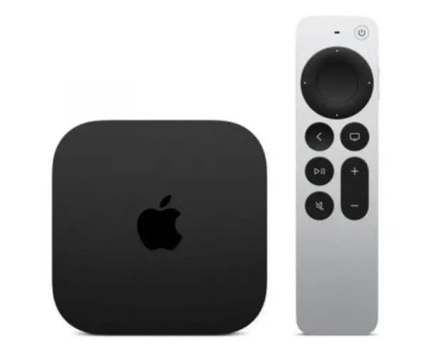 Apple TV 4K (2022), 128GB Flash, Bluetooth, Wi-Fi, LAN, Generatia 3 (Negru/Argintiu)