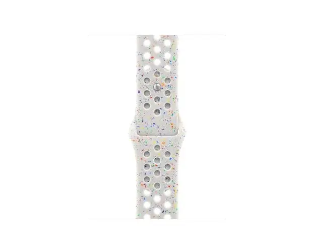 Curea Smartwatch Apple MC1V4ZM/A pentru Watch 40mm, Nike Sport Band, S/M (Alb)