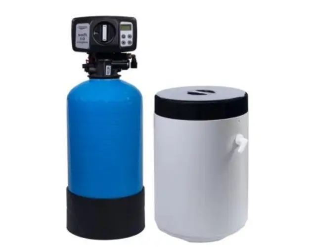 Statie dedurizare apa Valrom aquaPUR SOFT 10 SIMPLEX, 0.8 mc/h, BY-PASS, Sare 28 kg, 2-6 Bari (Albastru)