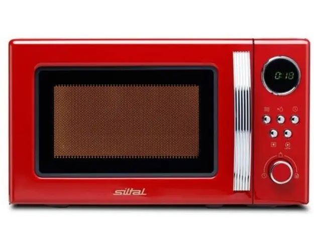 Cuptor cu microunde Siltal Bella Mod 720 Red, 700 W, 20 L, Auto menu, Dezghetare, Timer (Rosu)