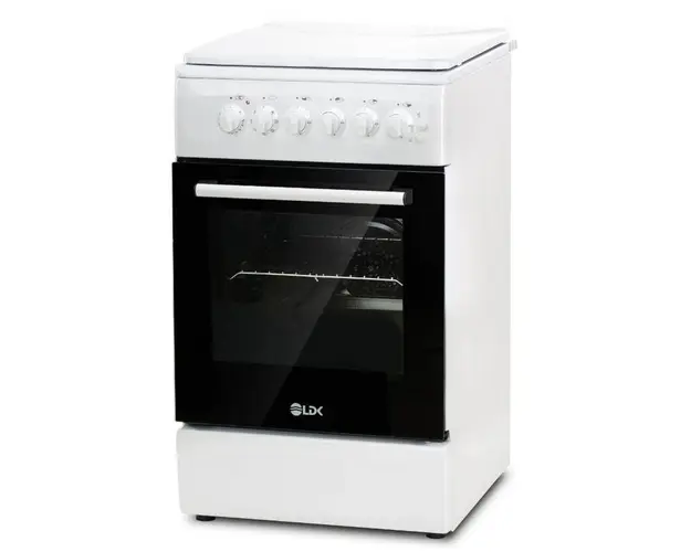 Aragaz mixt LDK 5060 ECAI WH RMV NG, 4 Arzatoare, Siguranta, Cuptor electric, 46 L (Alb)
