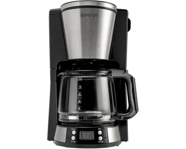 Cafetiera Gorenje CM15BK, Putere 1000 W, Capacitate 1.5 L, 10 cesti, Timer (Negru)