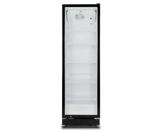 Vitrina frigorifica LDK VF350B, 350 l, Clasa C, Termostat reglabil, Iluminare LED, H 194.5 cm (Negru)