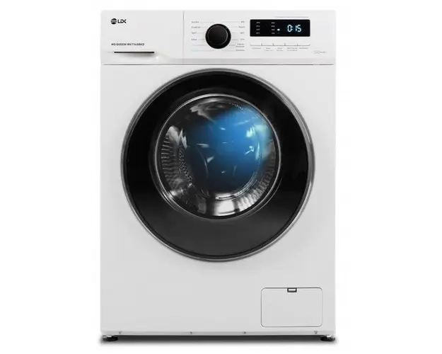 Masina de spalat rufe LDK Queen INV714SBKD, 7 Kg, 1400 rpm, Clasa A, Steam, Amanare pornire, DrumClean, Motor Inverter (Alb)
