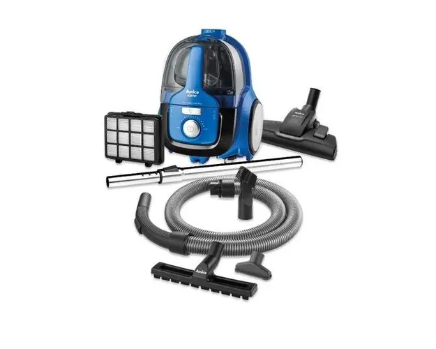 Aspirator fara sac Amica Karif VI 2041, 800 W, 1.5 l (Negru/Albastru)