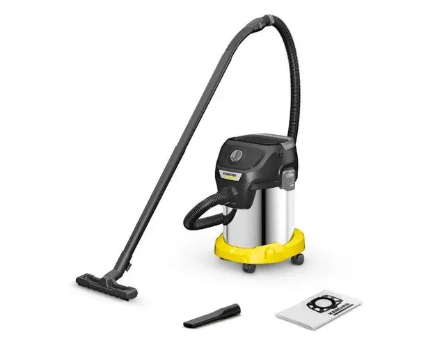Aspirator Karcher KWD 3 S V-17/4/20/F, aspirare umeda si uscata, 1000 W, 17 l, furtun 2 m (Argintiu)