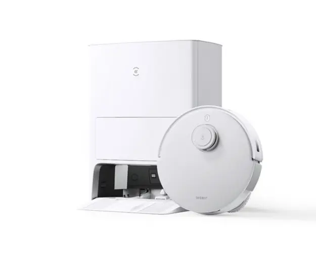 Aspirator robot Ecovacs DEEBOT T20 OMNI, 45 W, 5200 mAh, Putere aspirare 6000 Pa, Recipient praf 0.3 L (Alb)