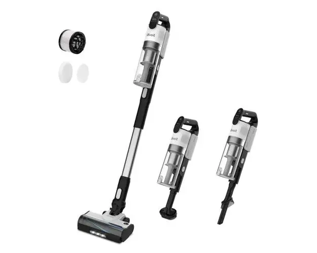Aspirator vertical fara fir LEVOIT V200, Autonomie 50 Min, Iluminare LED, 180W, Container 0.75 L, Filtru HEPA 5 Stadii (Negru/Gri)