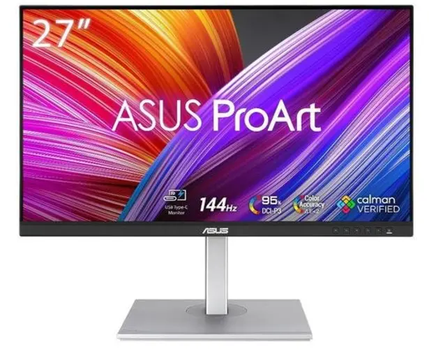 Monitor IPS LED ASUS ProArt 27inch PA278CGV, QHD (2560 x 1440), HDMI, DisplayPort, Boxe, Pivot, 144 Hz, 5 ms (Negru/Argintiu)