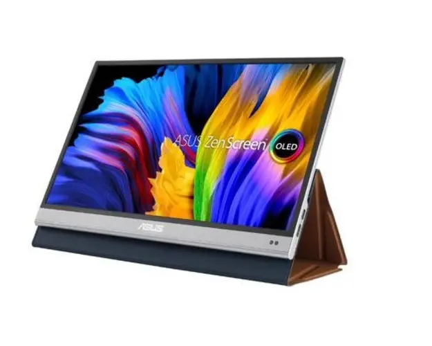 Monitor Portabil OLED ASUS ZenScreen 13.3inch MQ13AH, Full HD (1920 x 1080), Mini HDMI, USB Type-C (Argintiu)