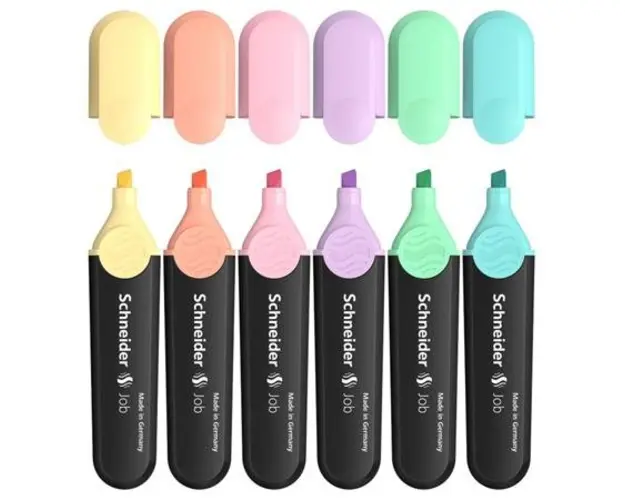 Set 6 evidentiatoare Schneider Pastel