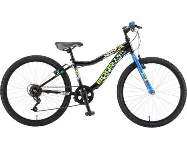 Bicicleta Copii Booster 2023 Plasma, roti 24 Inch, 6 viteze, Negru/Albastru