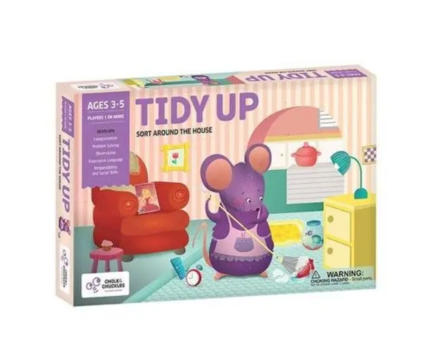 Joc interactiv Chalk and Chuckles, Tidy up