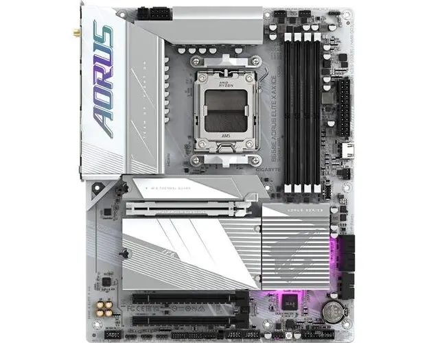 Placa de baza GIGABYTE B650E AORUS ELITE X ICE, AM5, DDR5, ATX, Wireless, Bluetooth