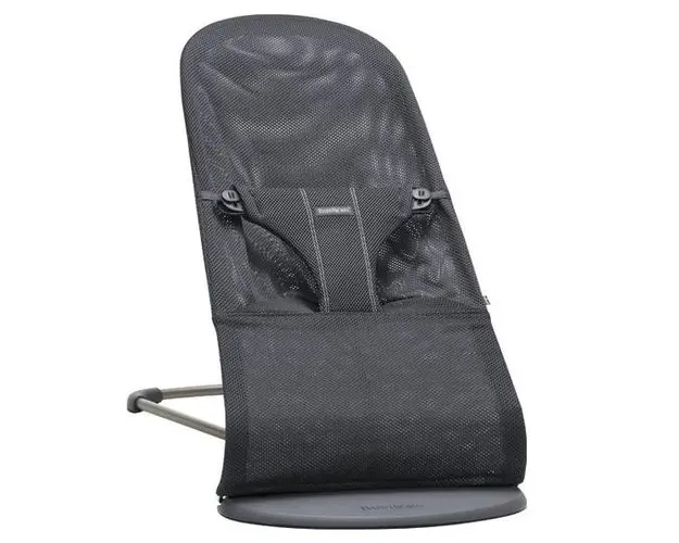 Balansoar BabyBjorn Bliss Anthracite, Pana la 2 ani, Material Mesh (Negru)