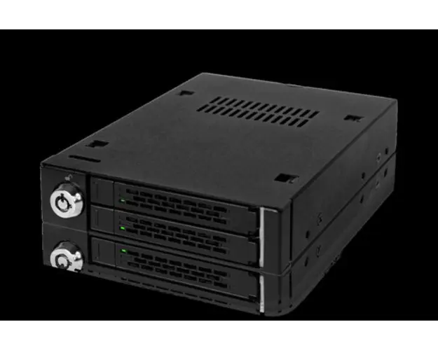 Rack Portabil Icy Dock ToughArmor MB992SK-B Backplane, 2x 6.3cm SATA I-III la 1x3.5inch HDD/SSD (Negru)