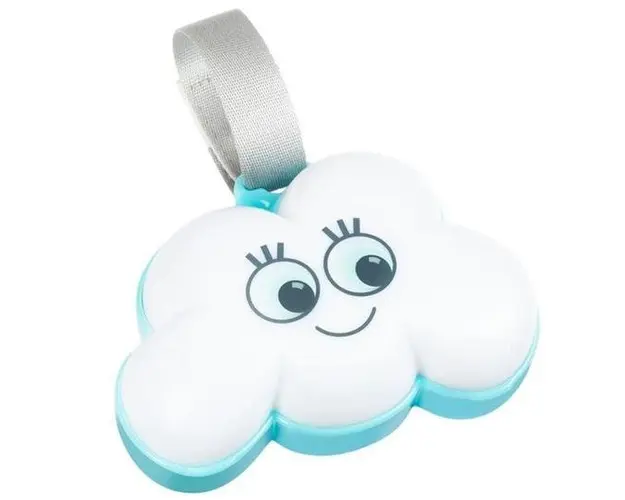 Lampa de veghe muzicala Badabulle Norisor pufos B015006 (Alb/Albastru)