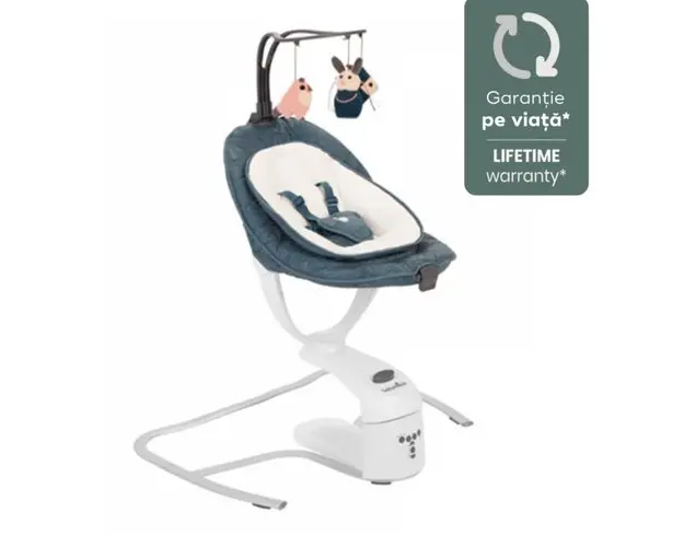 Balansoar Babymoov Swoon Motion Blue Petal, 0-9 kg (Albastru)