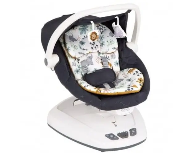 Balansoar Graco Move With Me Into the Wild, 70 x 53 x 54 cm, alimentare la priza sau cu baterii