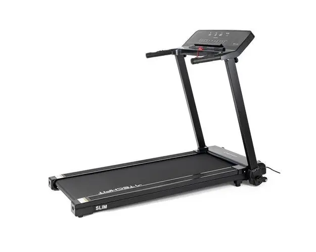 Banda de alergat Techfit Slim 1-12Km/h, 1.5-3 Cp (Negru)