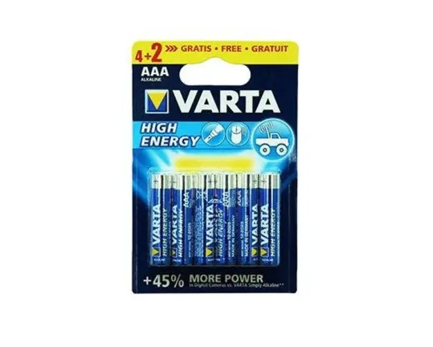 Set 6 baterii VARTA LR03 BLISTER, ALCALINA 