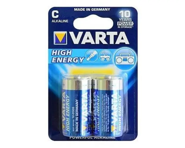 Set 2 baterii alcaline VARTA LR14, Blister