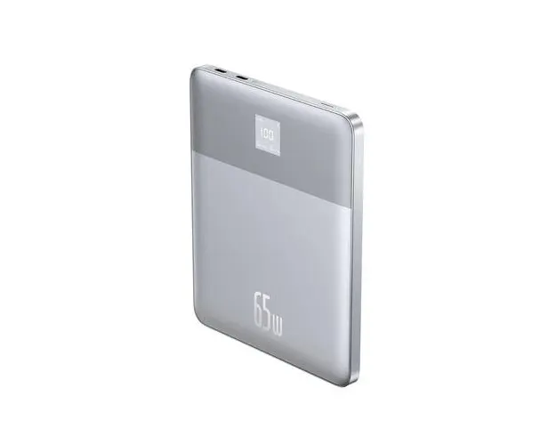 Acumulator extern Baseus Blade 2, 12000 mAh, 65W, 2x USB-C, Incarcare rapida, Ultra-subtire (Argintiu)