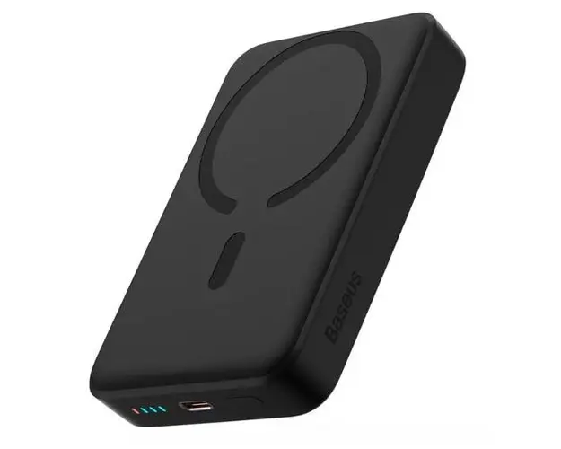 Acumulator Extern Baseus Magnetic Mini, 10000 mAh, 30W, Wireless Fast Charge (Negru)