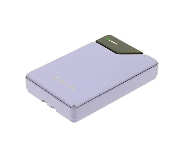Acumulator extern Tellur TLL158441, 10000 mAh, USB-C + Lightning cabluri incorporate, QC3.0, PD (Violet)