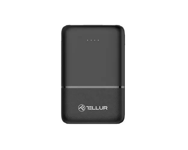 Acumulator extern Tellur TLL158471, 5000 mAh, 2xUSB, USB-C, MicroUSB (Negru)