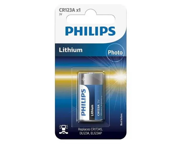 Baterie LITHIUM CR123 BLISTER PHILIPS