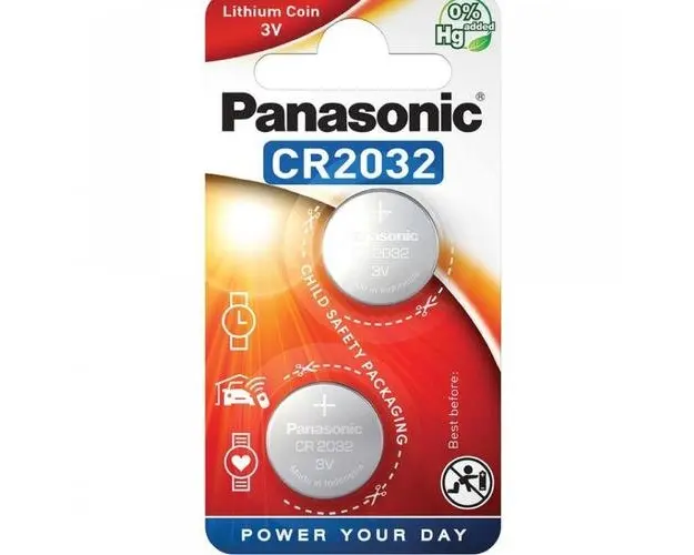 Baterie Panasonic CR-2032/2BP, 3V, litiu