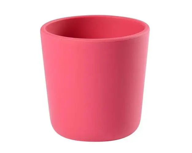 Pahar Beaba din silicon roz