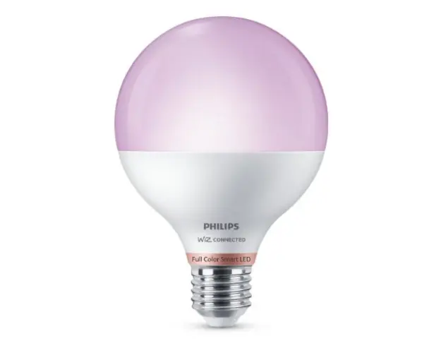 Bec LED inteligent Philips Glob, Wi-Fi, Bluetooth, G95, E27, 11W (75W), 1055 lm, temperatura lumina reglabila (2200-6500K)