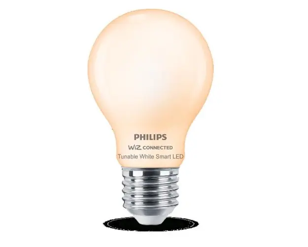 Bec LED inteligent Philips, Wi-Fi, Bluetooth, E27, 7W (60W), 806 lm, temperatura lumina reglabila (2000-5000K), sticla mata