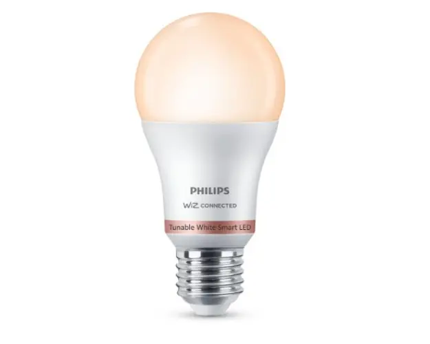 Bec LED inteligent Philips, Wi-Fi, Bluetooth, A60, E27, 8W (60W), 806 lm, temperatura lumina reglabila (2700-6500K)