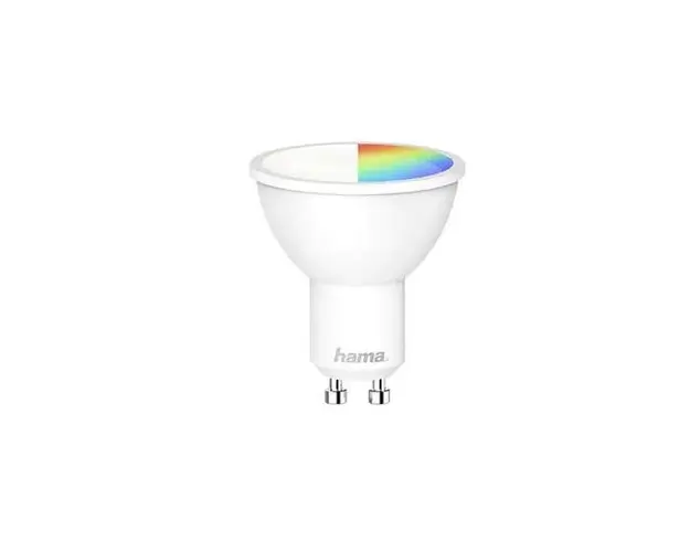 Bec LED Smart Hama 176582, Control Vocal/Aplicatie, GU10, 5.5W, Clasa F (Alb)
