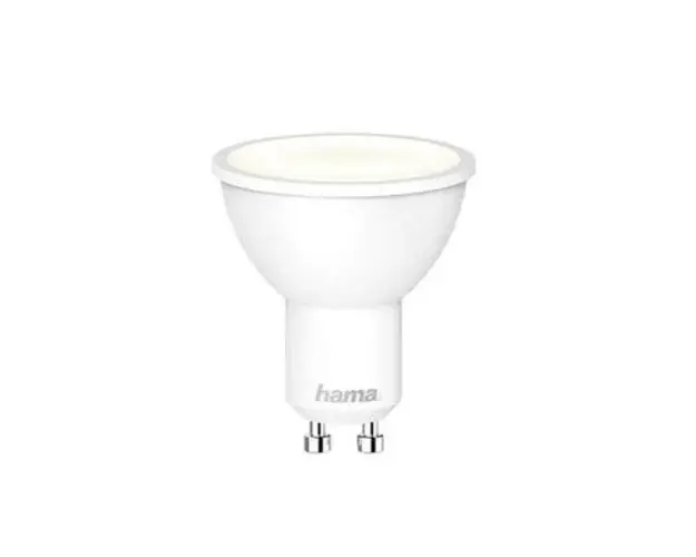 Bec LED Smart Hama 176585, Control Vocal/Aplicatie, GU10, 5.5W, Clasa G (Alb)