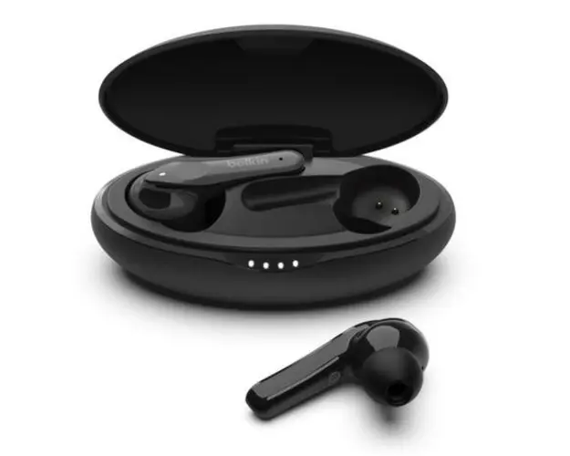 Casti True Wireless Belkin SoundForm Move, Bluetooth, Microfon, Waterproof IPX5 (Negru)