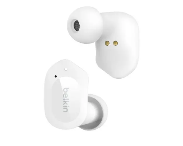 Casti True Wireless Belkin SoundForm Play, Bluetooth, Waterproof IPX5 (Alb)