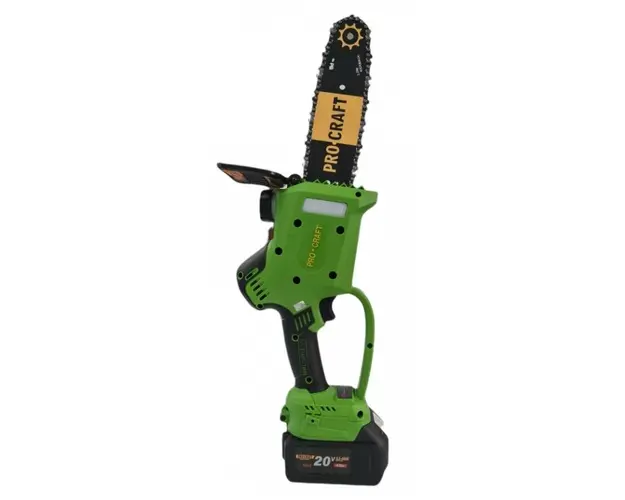 Motofierastrau pe acumulator Procraft PKA20, 20 V, 4600 rotatii, Brushless, Lama 24 cm, Fara acumulator si incarcator