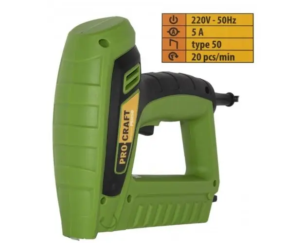 Capsator Electric Procraft PEH50, rata 20 capse/min, Capse TYP50, Cuie TYP F