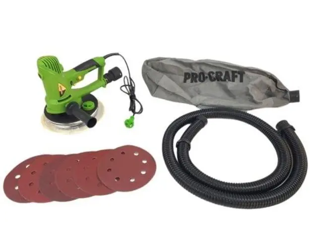 Masina de slefuit pereti Procraft EX950EL, 710 W, 180 mm, 1200-2500 rot/min cu aspirator + sac