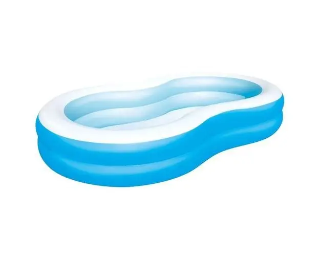 Piscina gonflabila pentru copii BESTWAY Big Lagoon 54117, 262 x 157 x 46 cm, 544 L (Albastru/Alb)