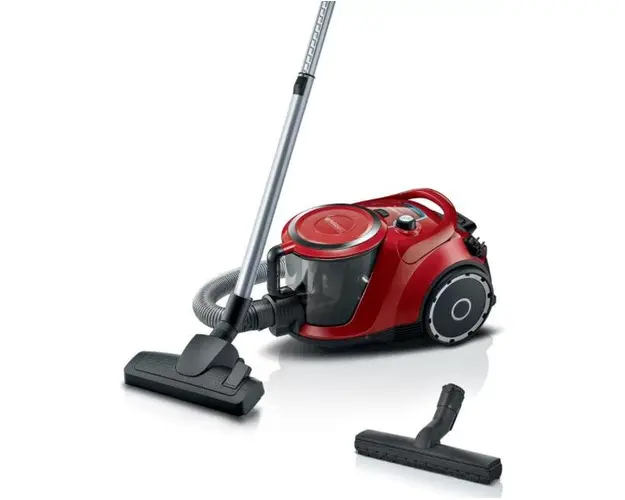 Aspirator fara sac Bosch BGC41Q69, 2.4 L, 600 W (Rosu)