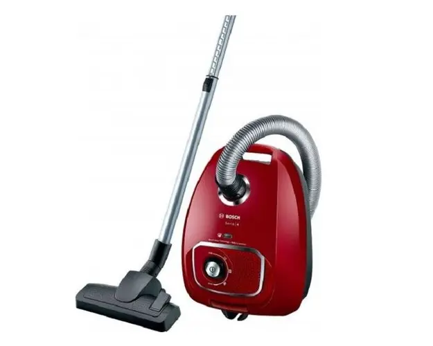 Aspirator cu sac Bosch Seria 4 BGLS4X201, 600 W, 0.3 L (Negru/Rosu)