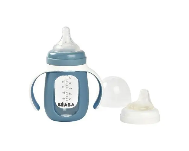 Biberon de Invatare 2 in 1 Beaba 210 ml Windy Blue