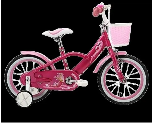 Bicicleta Copii 3-5 ani Royal Baby Mermaid, roti 14inch, roti ajutatoare, cadru otel (Roz)